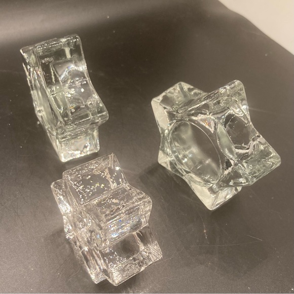 Glass/crystal clear star tea light candleholders 1/2’t w/1 tapper candleholder - Picture 11 of 14